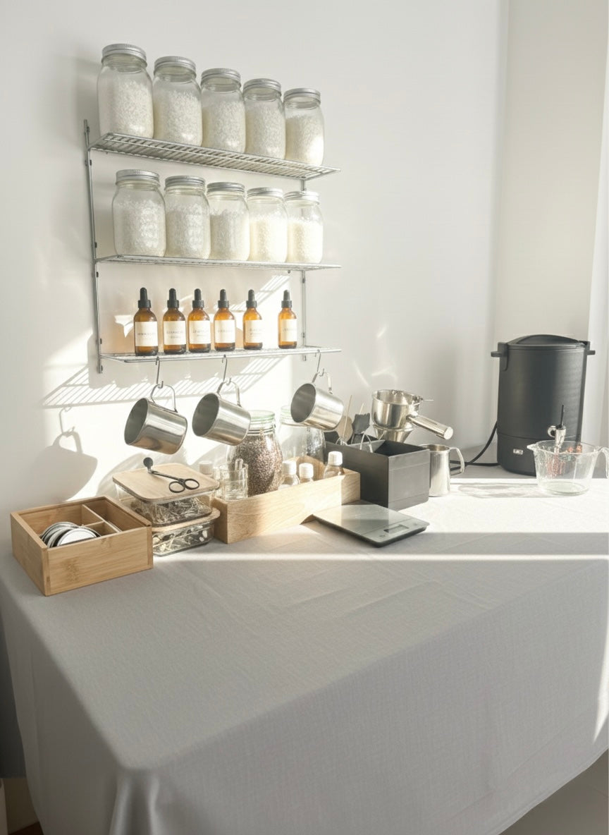 Proceso artesanal de velas de soja hechas a mano en España - velavela