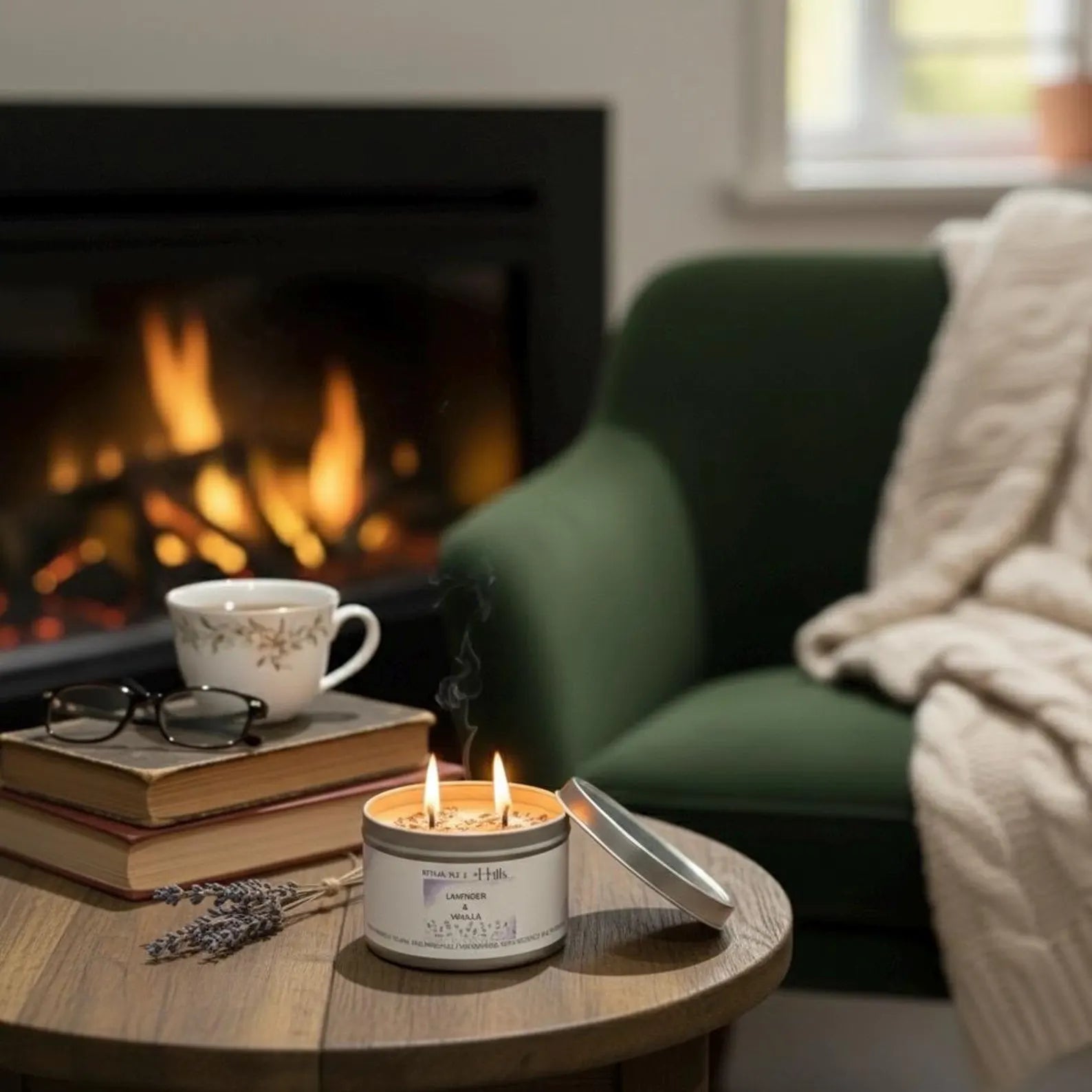 Vela de Soja Artesanal en Lata, Lavanda y Vainilla | Regalo Sostenible | Decoración Aesthetic | Hecha en España