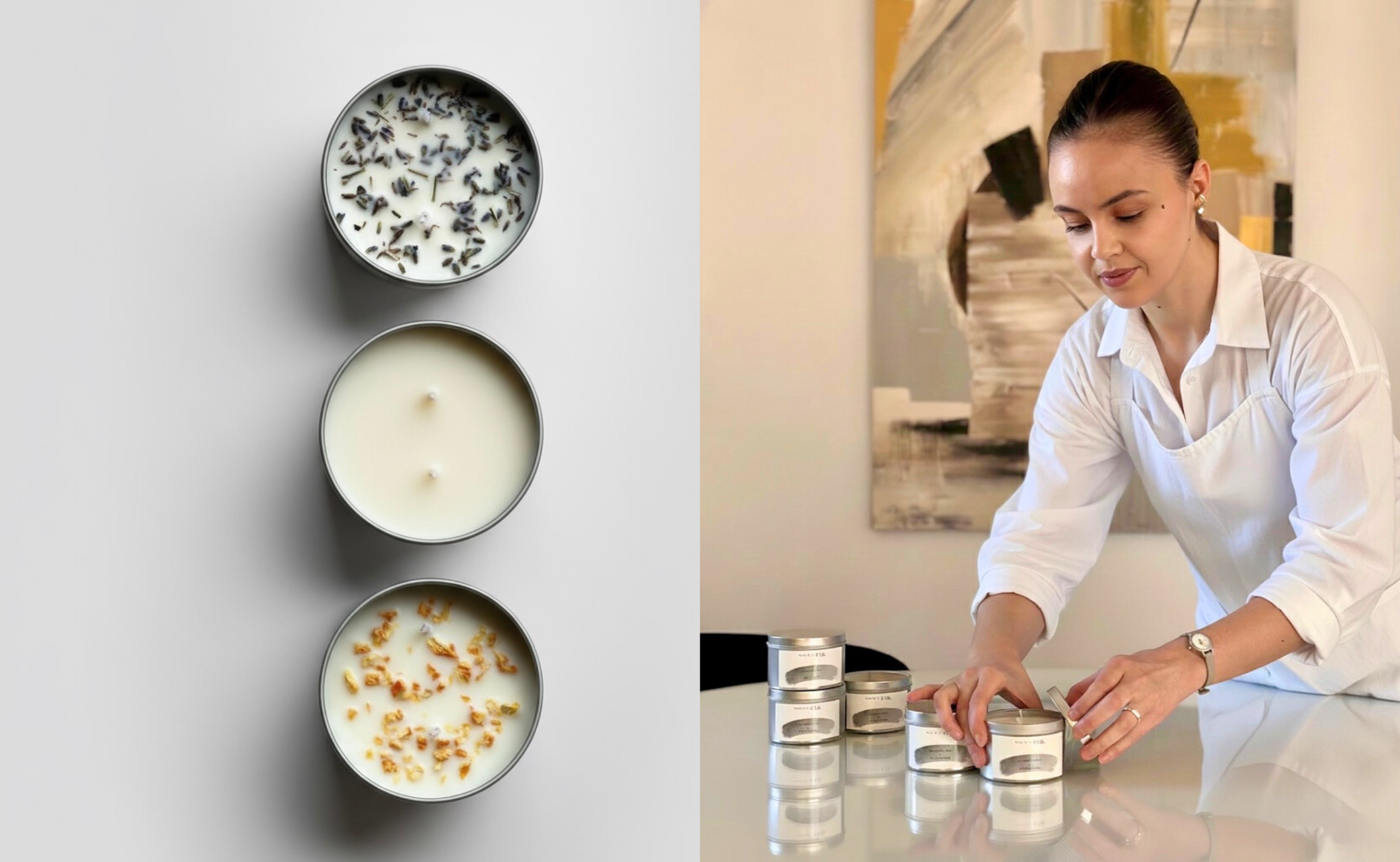 Velas de Té Aromáticas de Soja Artesanal | Pack de 8 | Regalo Sostenible | Decoración Aesthetic | Hechas en España